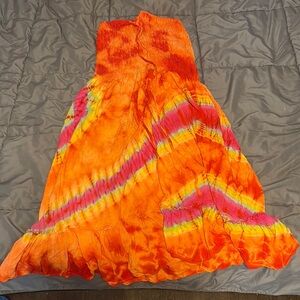 Colorful Tie-Dye Maxi Dress